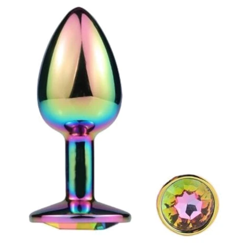 Металевий анальний затор MAI Attraction Toys №72 Rainbow