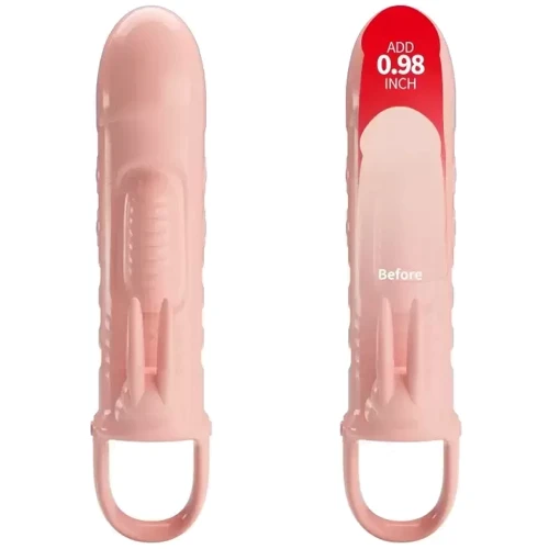 Удлиняющая насадка с вибростимуляцией PRETTY LOVE - PENIS SLEEVE Sloane, BI-026243 фото 6