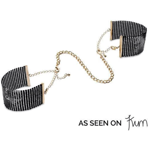 Украшение-наручники Bijoux Indiscrets Desir Metallique Handcuffs - Black: Цвет черный