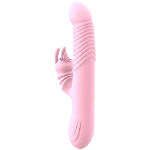 Вибратор с ротацией и толчками BOSS G Spot Thrusting Vibrator Elisa Pink: Тип и форма Кролик