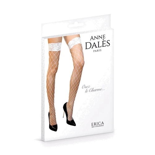 Чулки в крупную сетку Anne De Ales ERICA T2 White: Для кого Для женщин
