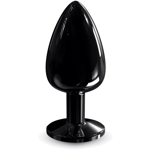 Металлическая анальная пробка с кристаллом Dorcel - Diamond Plug Black M