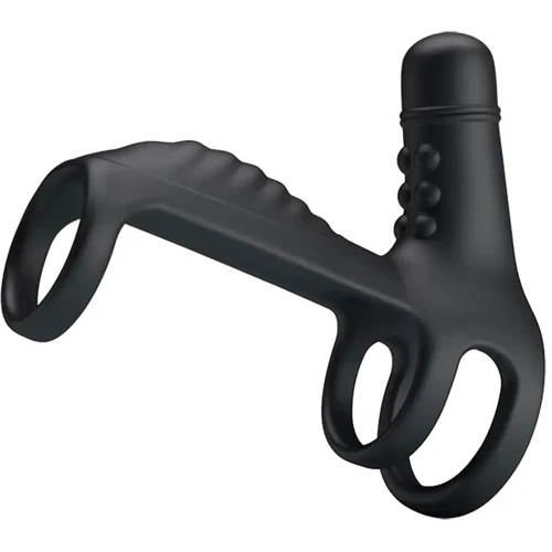 Насадка з вібрацією Pretty Love - Vibrating Renis Sling (BI-210276): Особливості З стимулятором клітора, З кільцем на мошонку