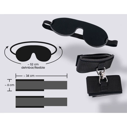 Бондажный набор Bad Kitty Naughty Toys Bondage Kit: Цвет черный