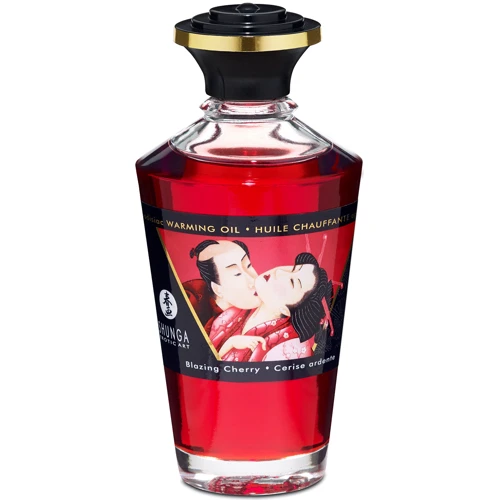 Їстівне зігріваючий масло Warming Oil Intimate Kisses, 100 мл, вишня: Ефект Зігріваючий