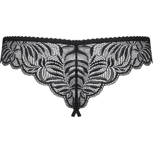 Трусики с вырезом Obsessive Contica black L/XL: Материал Полиамид