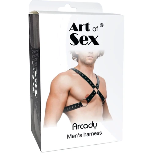 Мужская портупея Art of Sex - Arcady, черный, XS-M: Вид Портупеи