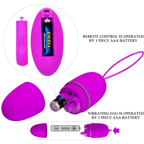 Виброяйцо Pretty Love Selkie Wireless Egg Purple: Длина, см 6.9