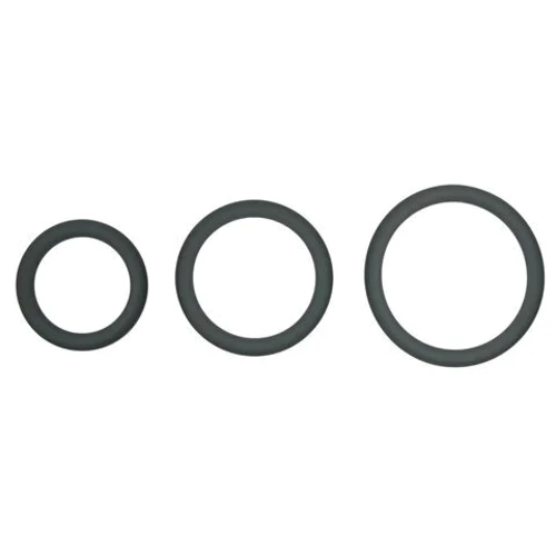 Комплект эрекционных колец Topco Sales Hombre Snug-Fit Silicone Thin C-Rings, 3 Pk, серый
