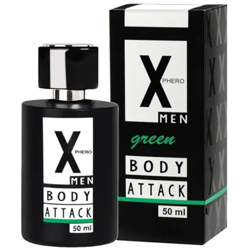 Духи з феромонами для чоловіків X phero Men Green Body Attack, 50 ml