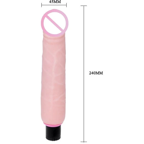 Вибратор The Realistic Cock Vibrator Flesh 24 см: Тип и форма В виде члена