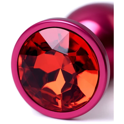 Анальная пробка с кристаллом Metal By Toyfa Burgundy Anal Plug Ruby: Особенности С кристаллами