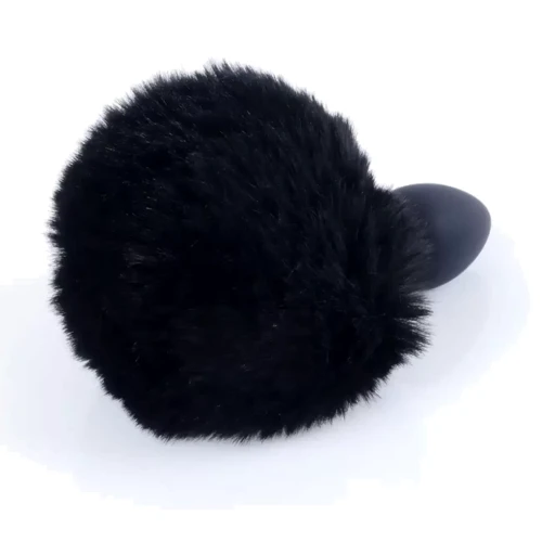 Анальная пробка S с хвостом BOSS of TOYS Boss Series - Silicon PLUG Bunny Tail Black, BS6400100: Тип Анальные пробки