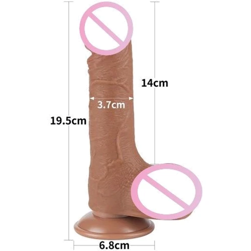 Фаллоимитатор LoveToy Sliding-Skin Dual Layer Dong 7.5" Brown: Наличие вибрации Нет