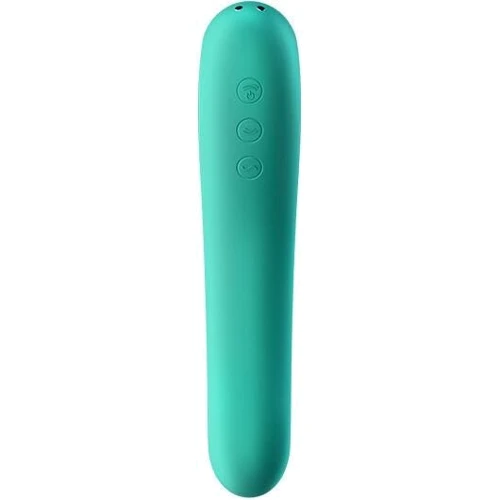 Вакуумный стимулятор с вибрацией Satisfyer Dual Kiss Green: Назначение Вакуумные