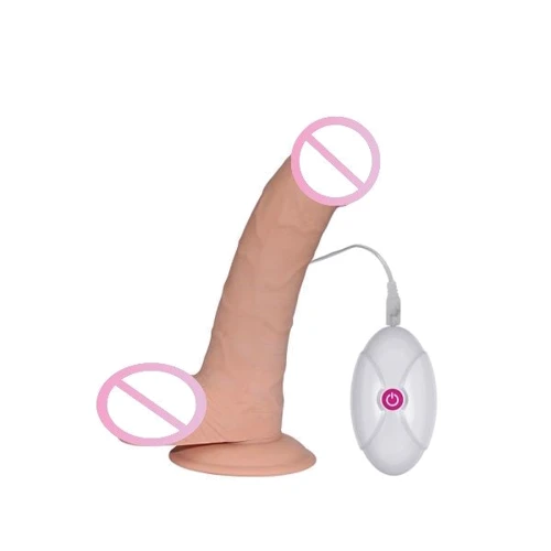 Вибратор LoveToy The Ultra Soft Dude Vibrating Flesh 8.8"