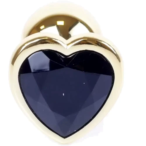 Анальная пробка с кристаллом BOSS of TOYS Boss Series - Jewellery Gold Heart PLUG Black S, BS6400038: Для кого Унисекс
