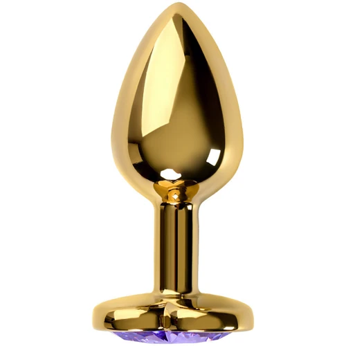 Анальная пробка с кристаллом Metal By Toyfa Gold anal plug amethyst: Наличие вибрации Нет