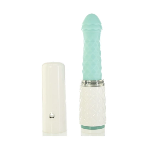 Розкішний вібратор-пульсатор з присоскою Pillow Talk - Feisty Thrusting Vibrator Teal: Тип і форма Хай тек