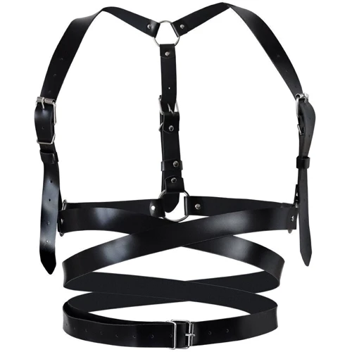 Кожаная портупея Art of Sex - Melani Leather harness, черная XS-M