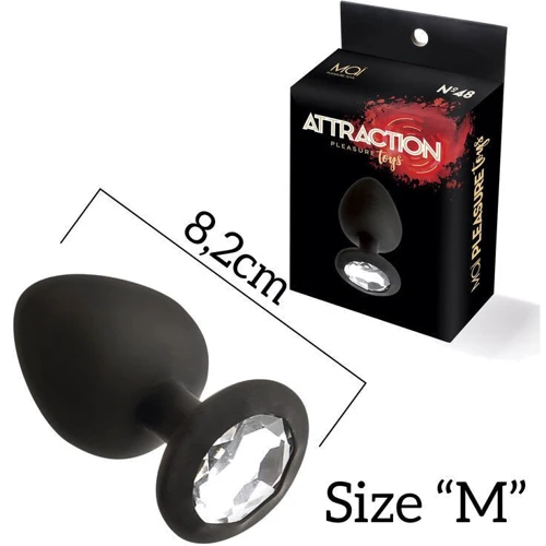 Анальная пробка с кристаллом MAI Attraction Toys №48 Black М: Для кого Унисекс