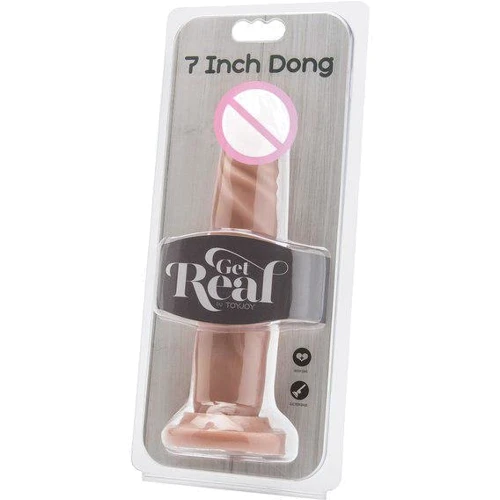 Релістічний фалоімітатор на присоску Get Real ToyJoy, 18x3,5 см, тілесний
