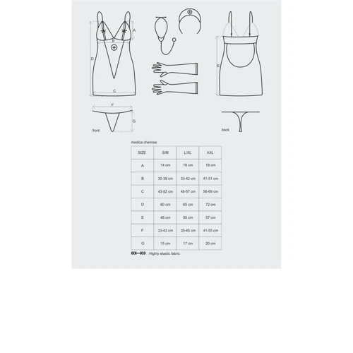 Костюм медсестри Obsessive Medica set L/XL: Для кого Для женщин