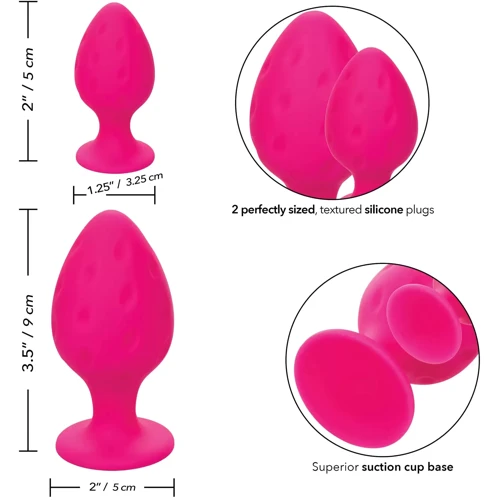 Набор анальных пробок CalExotics Cheeky Buttplug: Материал Силикон