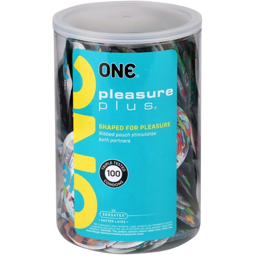 Набор презервативов ONE Pleasure Plus 100 шт, мегапак тюб