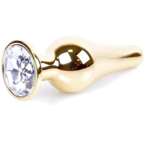 Анальная пробка с кристаллом BOSS of TOYS Boss Series - Jewellery Gold BUTT PLUG Clear, BS6400066 фото 6