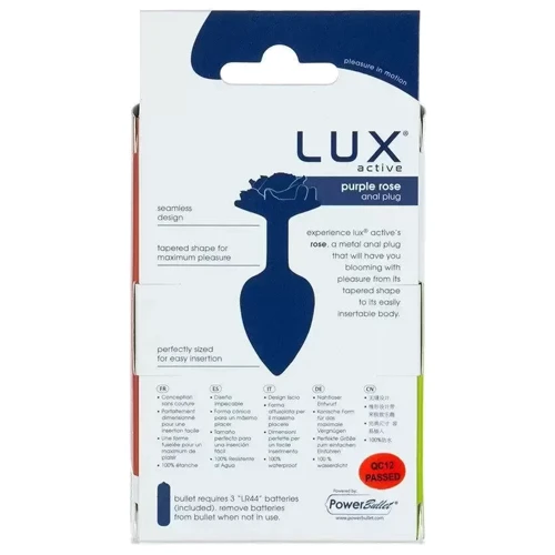 Анальная пробка Lux Active Rose Anal Plug Purple: Особенности Водонепроницаемые