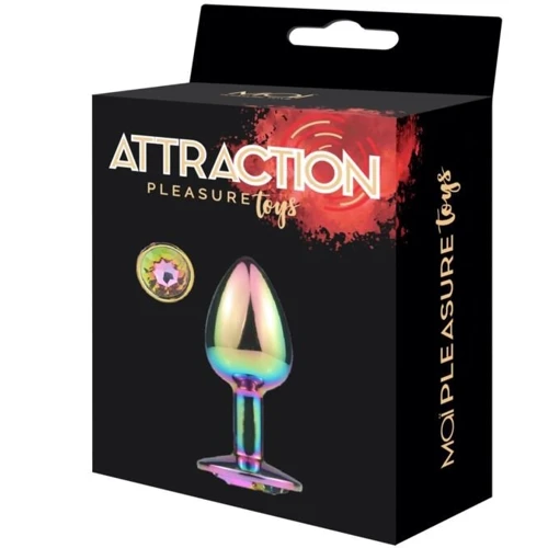 Металевий анальний затор MAI Attraction Toys №72 Rainbow: Наявність вібрації  Нет