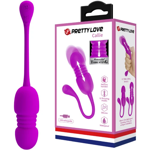 Віброяйце зі зворотно-поступальним рухом Pretty Love - Callie, BI-014892