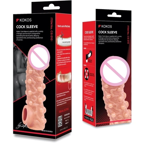 Насадка на член Kokos Cock Sleeve CS 010 L: Назначение Для увеличения