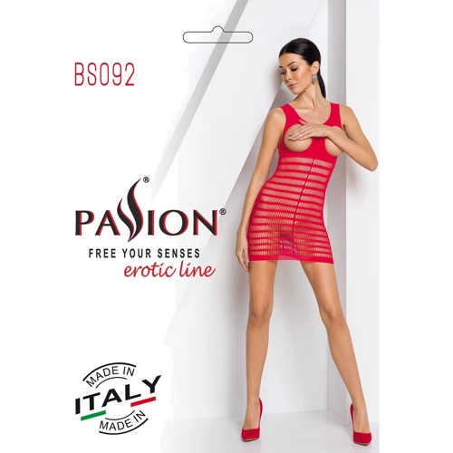 Бодистокинг Passion BS092 red: Фасон Бесшовные