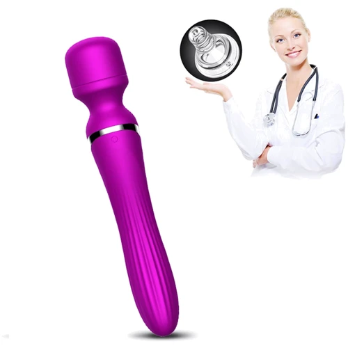 Универсальный вибромассажер Foxshow Silicone Dual Massager Purple: Диаметр, см 3.5