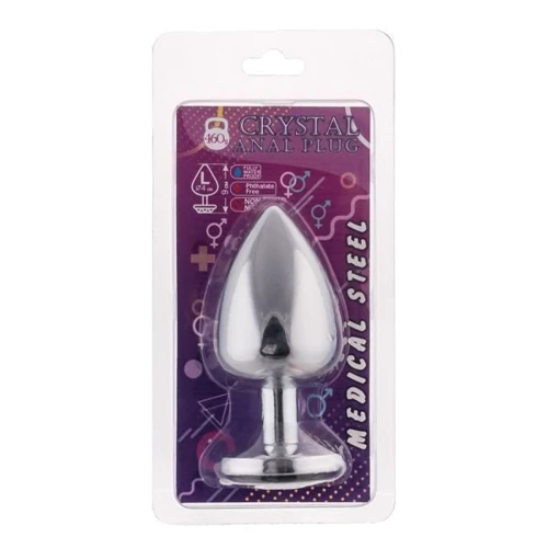 Анальна пробка обтяжена CRYSTAL Silver Chrysolite, L: Для кого Унисекс
