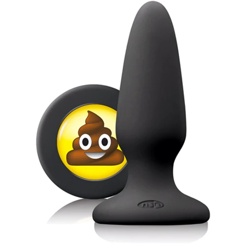 NS Novelties Mojis Plug #SHT Medium - средняя анальная пробка, 8x3.7 см, черный