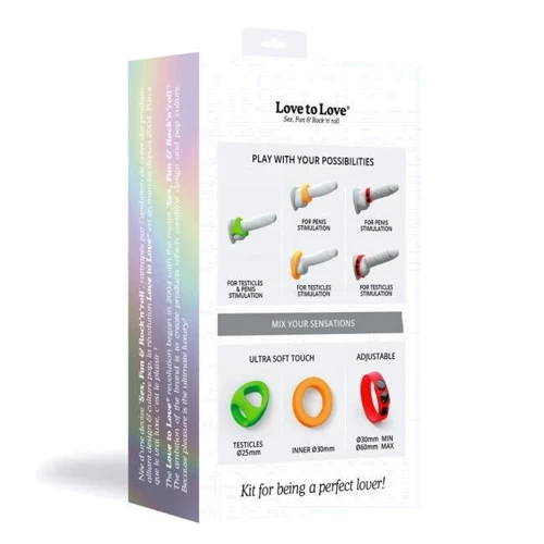 Набор ярких эрекционных колец Love To Love NEON RING KIT фото 3