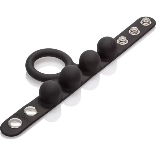 Эрекционное кольцо California Exotic Novelties - C-Ring Ball Stretcher, M: Цвет черный