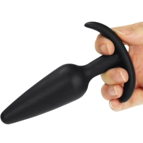 Анальна пробка LoveToy Lure Me Butt Plug Slim L Black: Наличие вибрации Есть