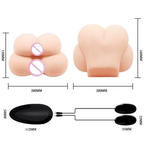 Мега мастурбатор с двойной вибрацией Crazy Bull - Dual Vagina And Ass Vibrating, BM-009136 фото 10