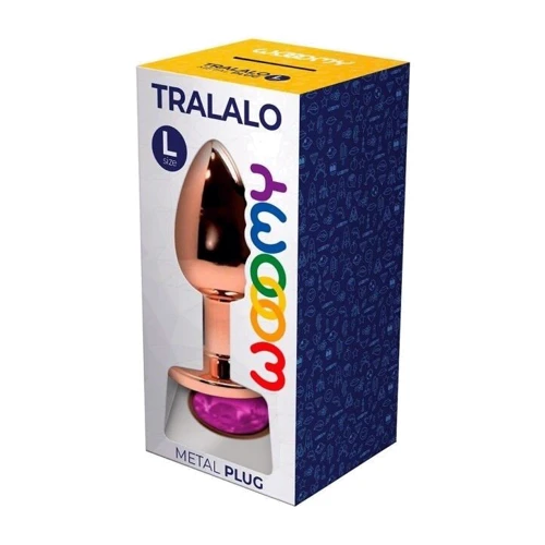 Анальная пробка Wooomy Tralalo Rose Gold Metal Plug MAGENTA L: Для кого Унисекс