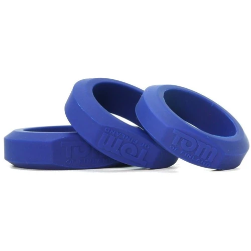 Tom of Finland 3 Piece Silicone Cock Ring Set - эрекционные кольца
