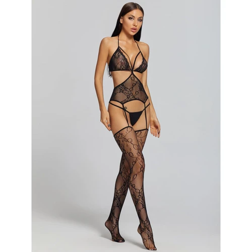 Бодистокинг NDS 8542 One Size Вlack (22273): Фактура Сетка, Ажурная