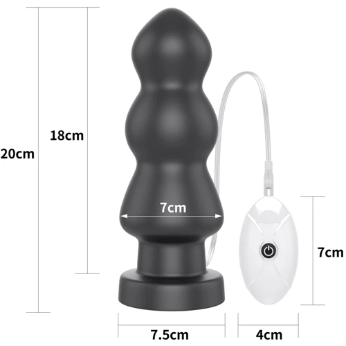 Анальная пробка с вибрацией Lovetoy Vibrating Anal Rigger 7.8" King Sized фото 5