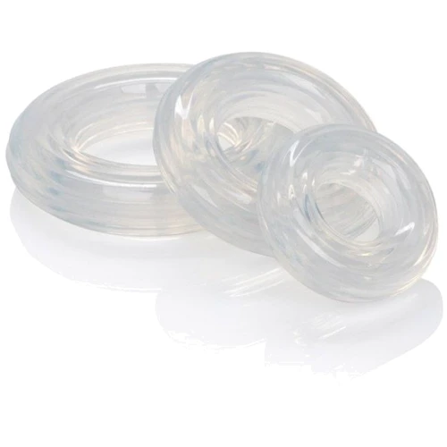 Набор эрекционных колец Premium Silicone Ring Set: Цвет прозрачный