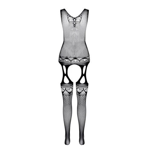 Бодістокінг із плетінням на грудях Passion BS099 One Size black: Матеріал Полиамид