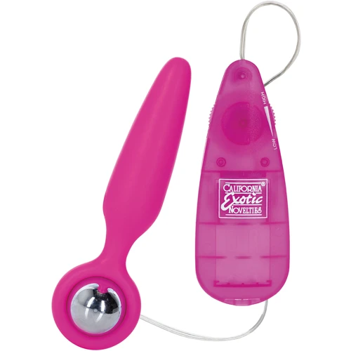 Анальна вібро-пробка Booty Call Booty Glider, 9.5x2.5 см, рожевий: Тип Анальні пробки
