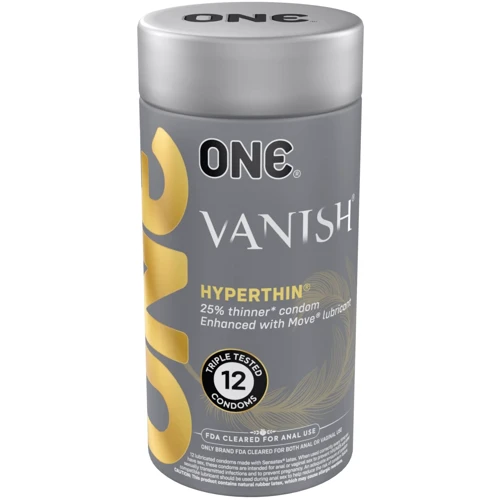 Презервативы ONE Vanish Hyperthin 12 шт, подарочная упаковка тюб